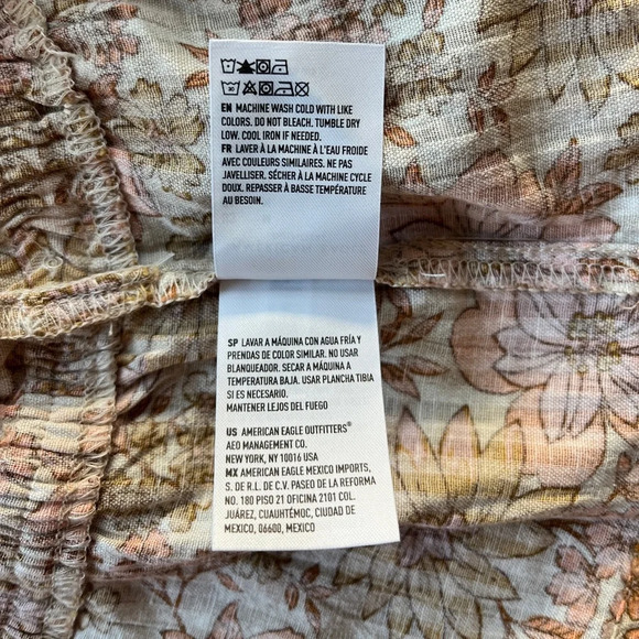 American Eagle Outfitters Floral Blouse in Yellow and Pink - Picture 7 of 9
